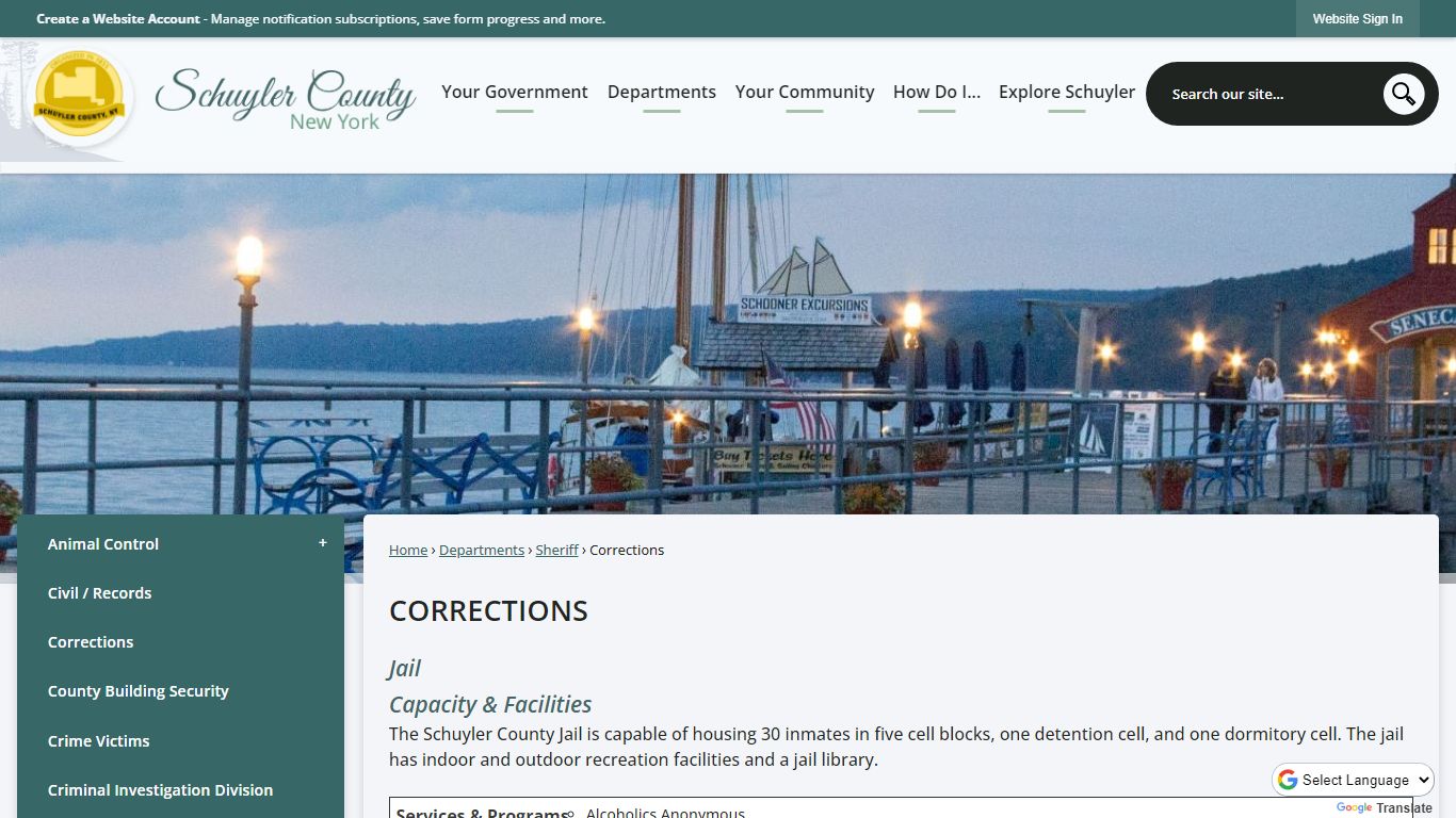 Corrections | Schuyler County, NY - Official Website